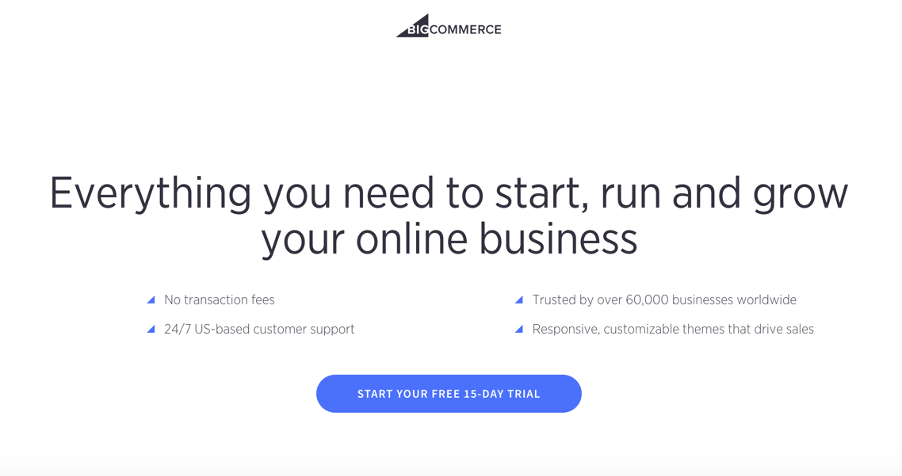 BigCommerce Home Page