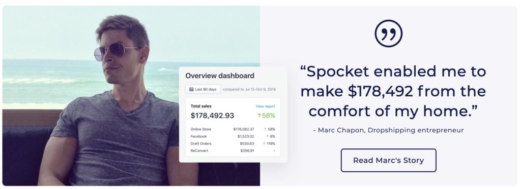 spocket shopify 代發貨成功案例