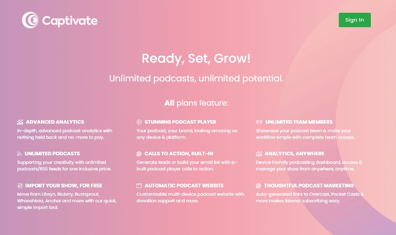 Captivate Podcast Hosting 