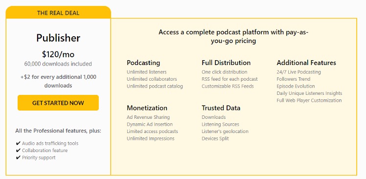 Spreaker Enterprise Pricing