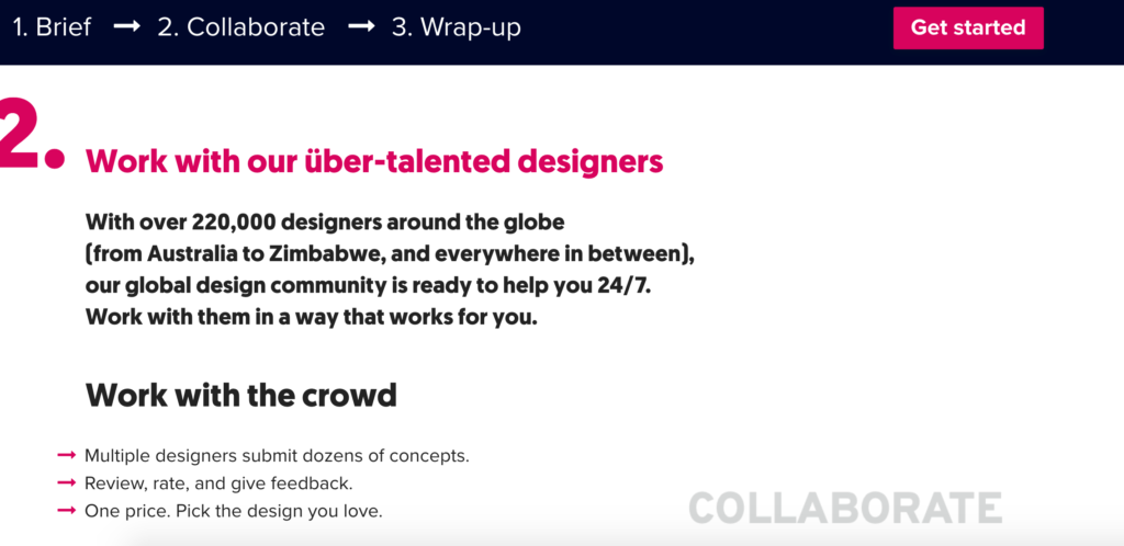 work with crowdspring talents