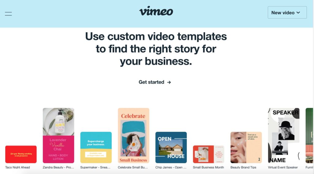 Vimeo 創建