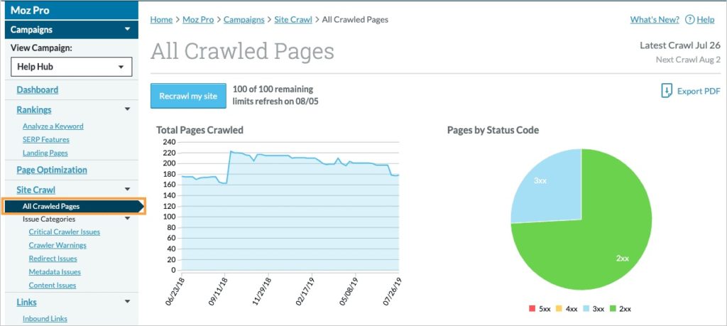 moz pro 爬行