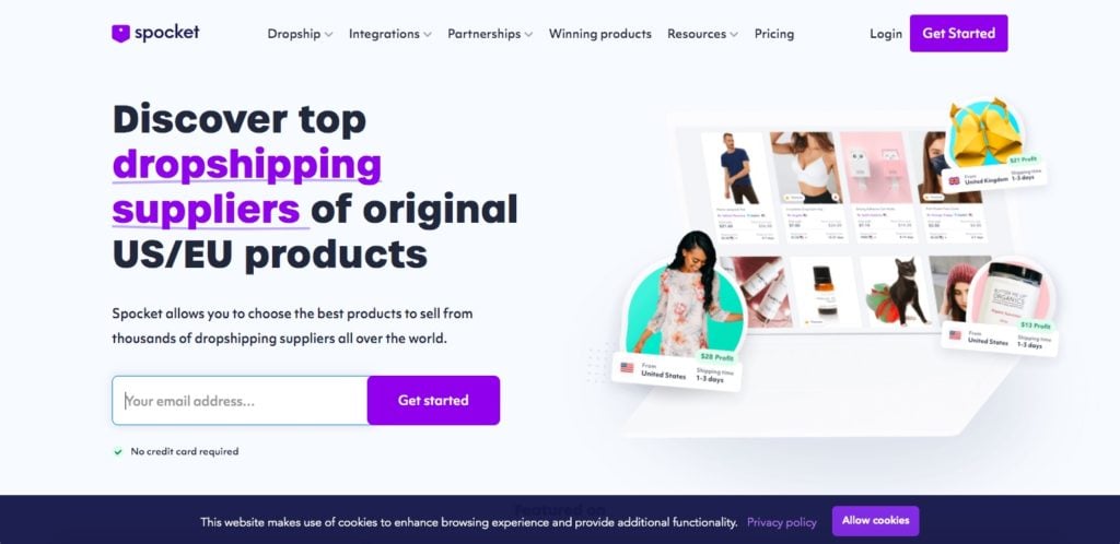 spocket best shopify dropshipping supplier