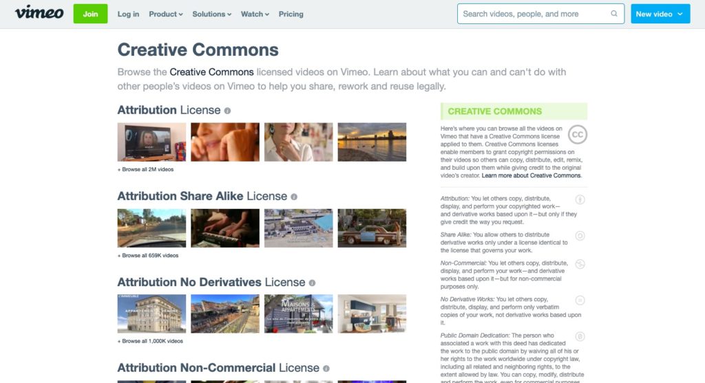 vimeo creative common