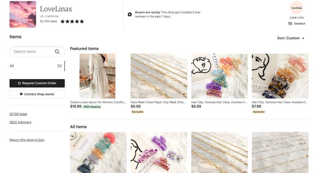 sell hair accessories on etsy