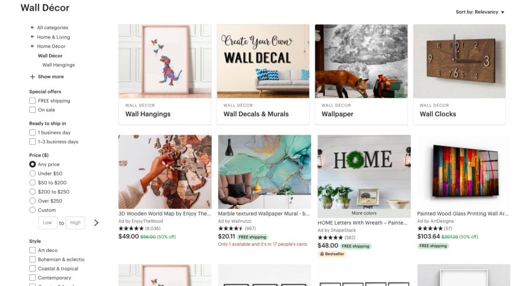 things to sell on etsy home decor