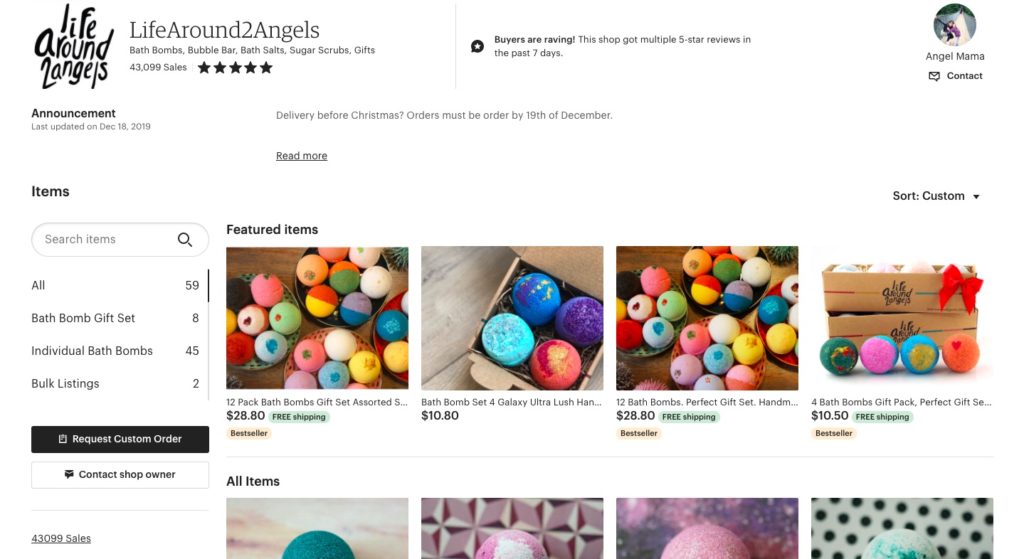 what to sell on etsy bath bombs