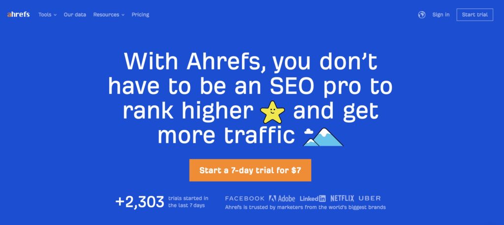 ahrefs semrush competitor