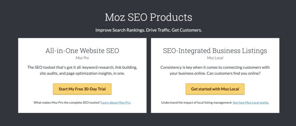 moz pricing