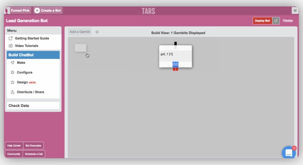 tars chatbot UI