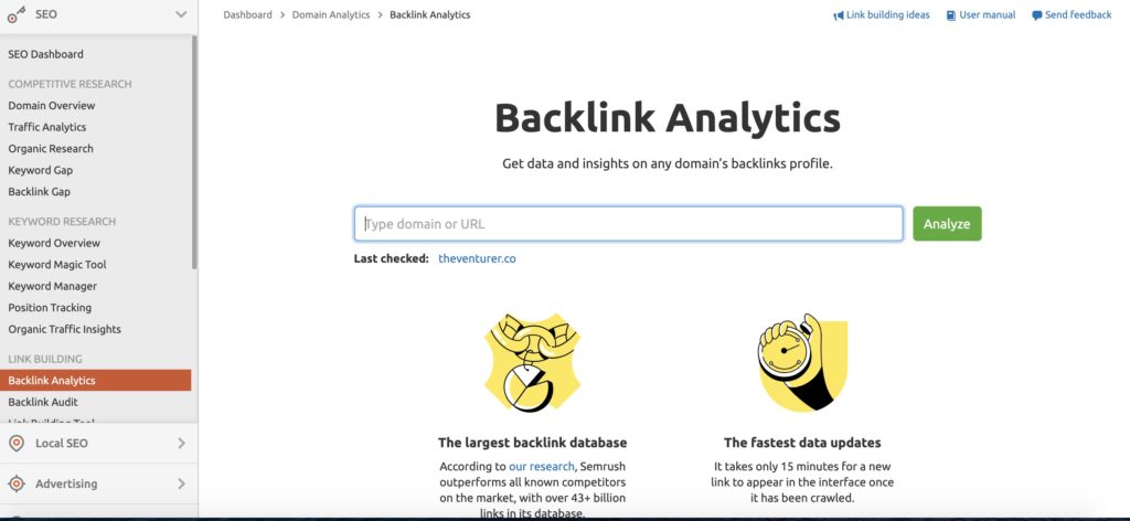 semrush backlink analytics review