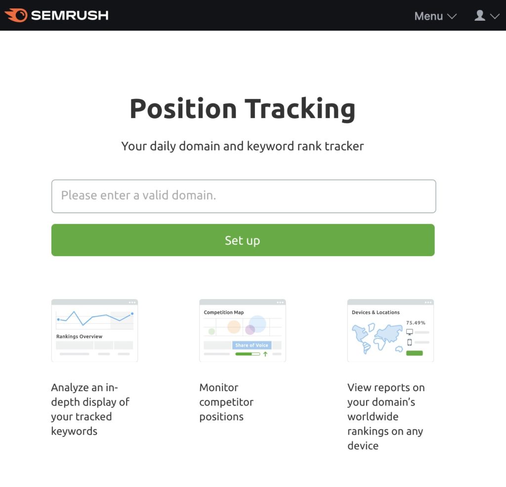 semrush 審查位置跟踪