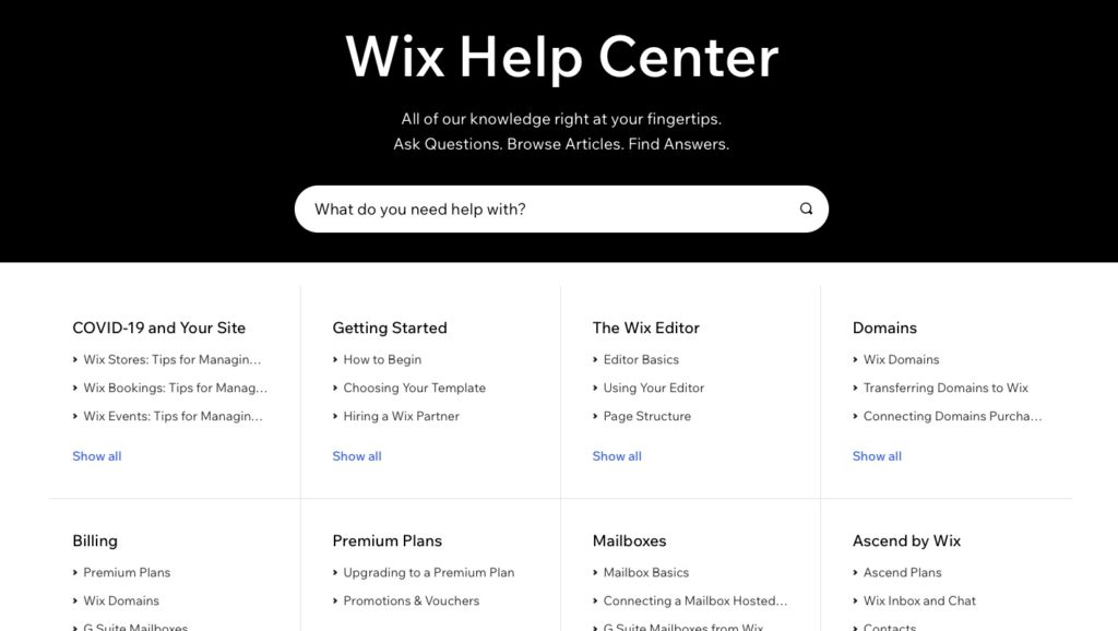 wix vs weebly 客戶支持