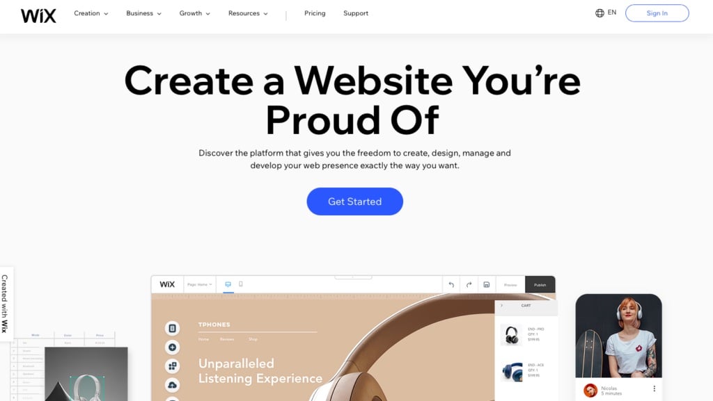 wix website builder