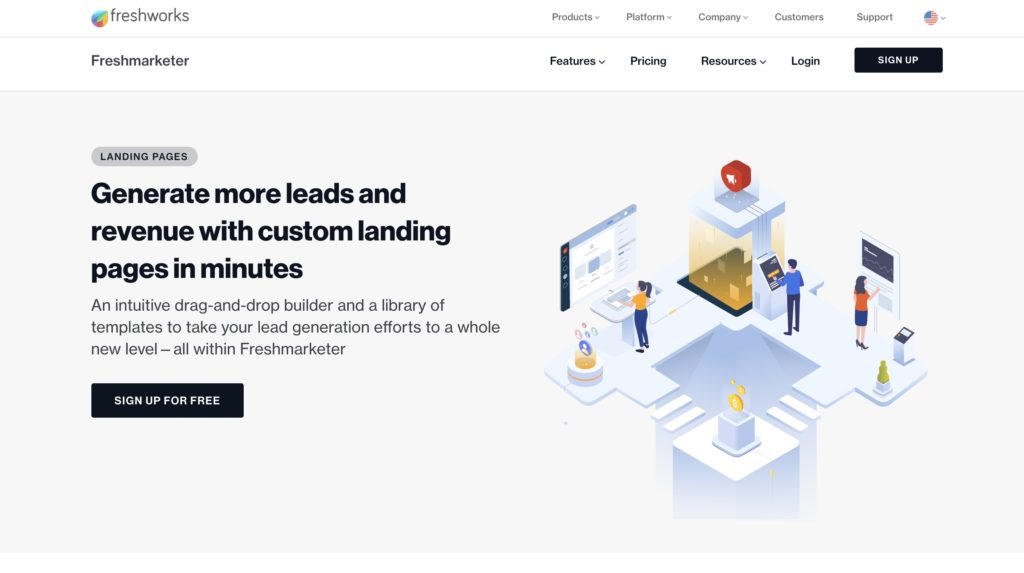 freshmarketer landing page builder