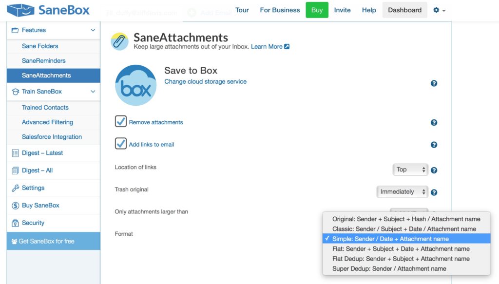 sanebox email managmenet