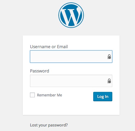 wordpress login