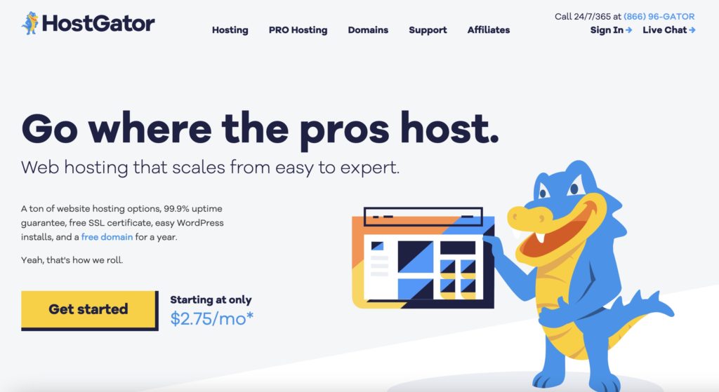 building websites with wordpress hosting with hostgator