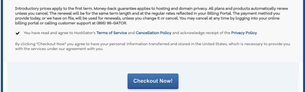 hostgator checkout