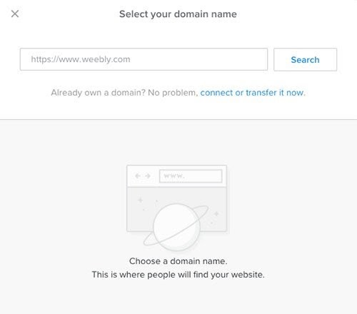 how to register a domain name on weebly