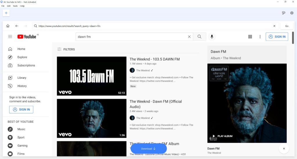 4k youtube to mp3 downloader connectivity