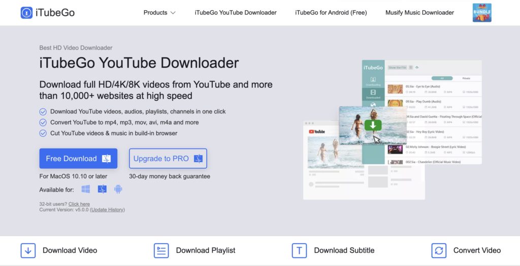 iTubeGo YouTube 下載器