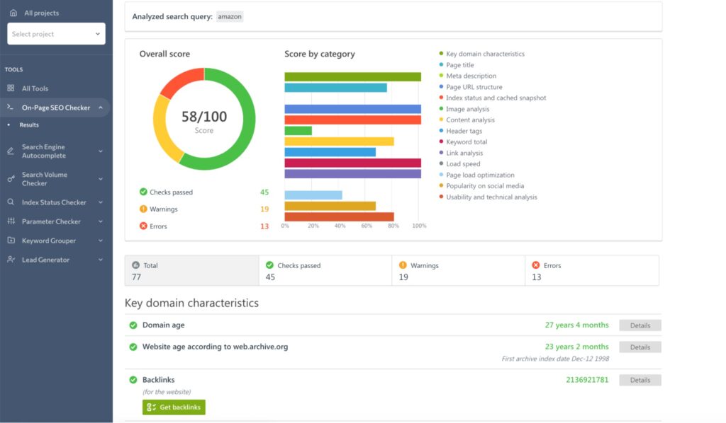 se ranking on page seo checker review 