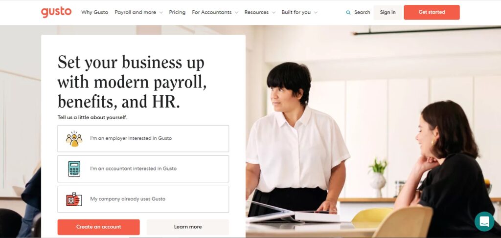 gusto best payroll software for small business