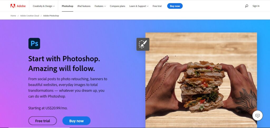 adobe photoshop best graphic design software