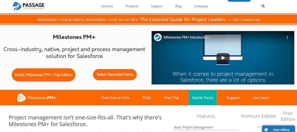 use milestone pm for salesforce project management