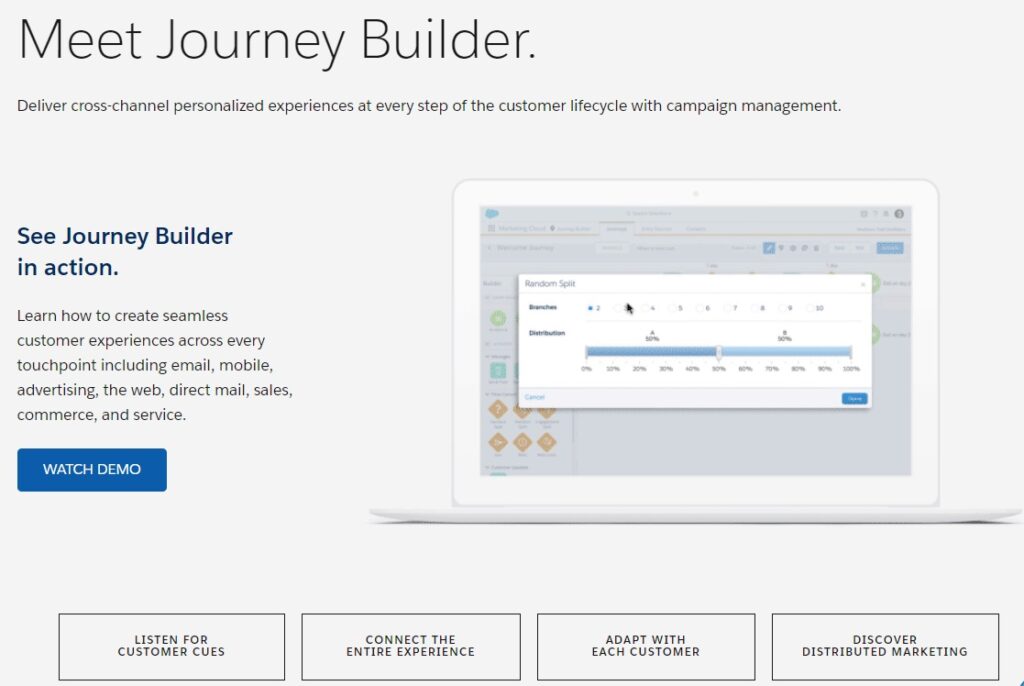 how to use salesforce journey builder for project management