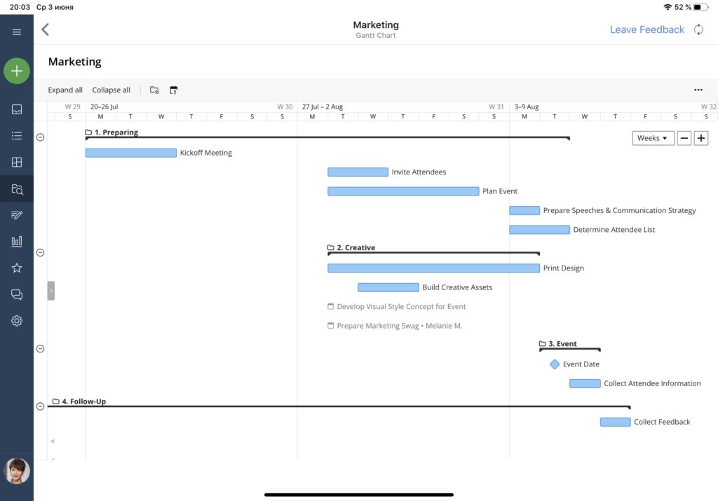 wrike project management software gantt chart review