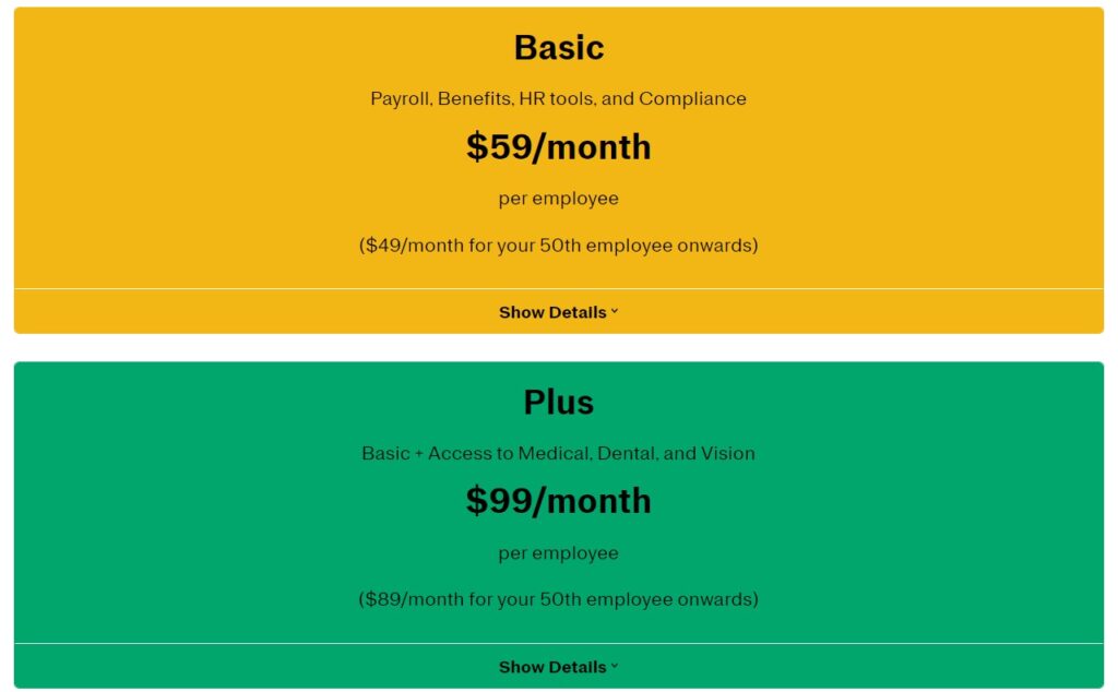 Justworks pricing