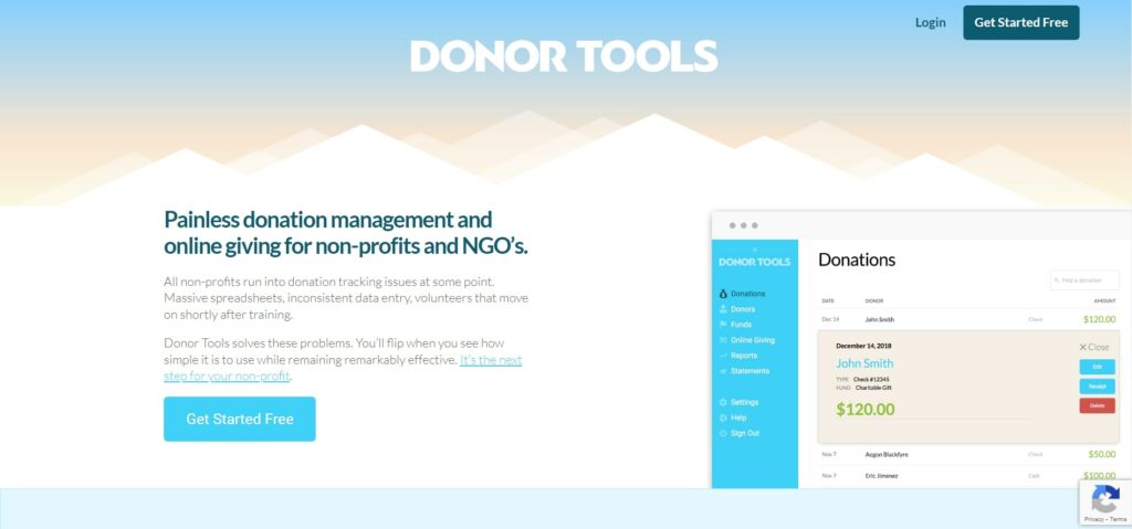 Donor Tools is a Nonprofit CRM provides fundraising donor management