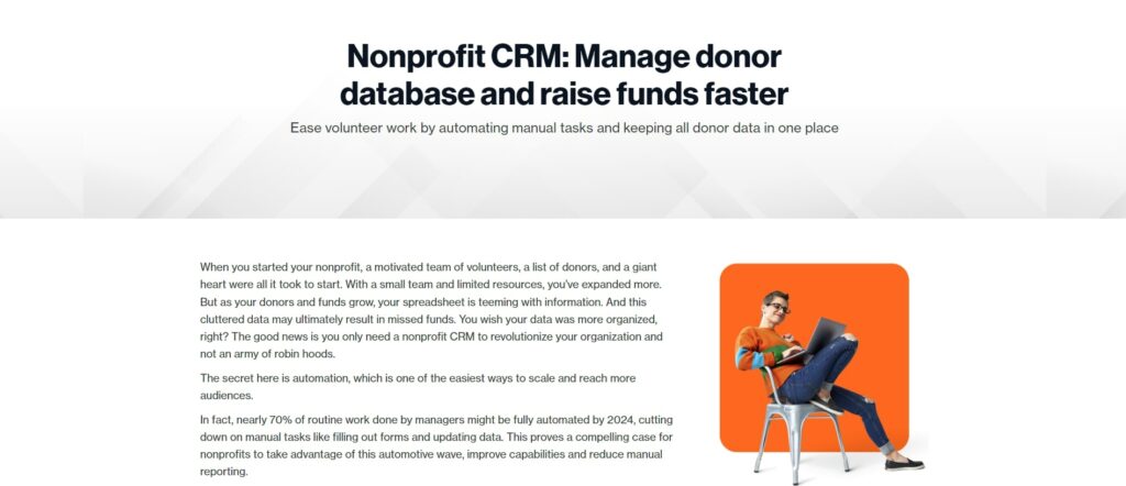 Freshsales CRM Software, a Nonprofit CRM solution