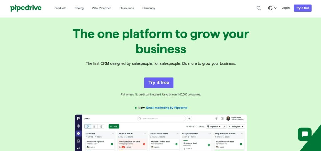 Pipedrive CRM Platform