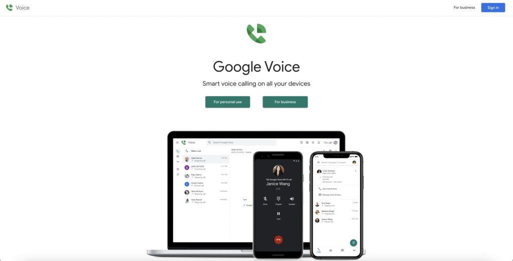 Google Voice 商務電話系統