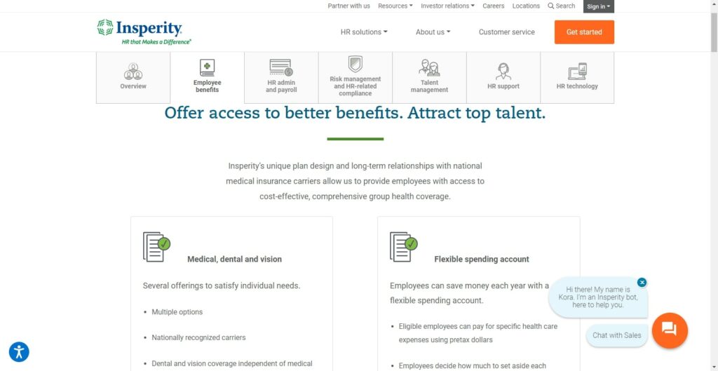 Insperity PEO Solution Employees Benefits