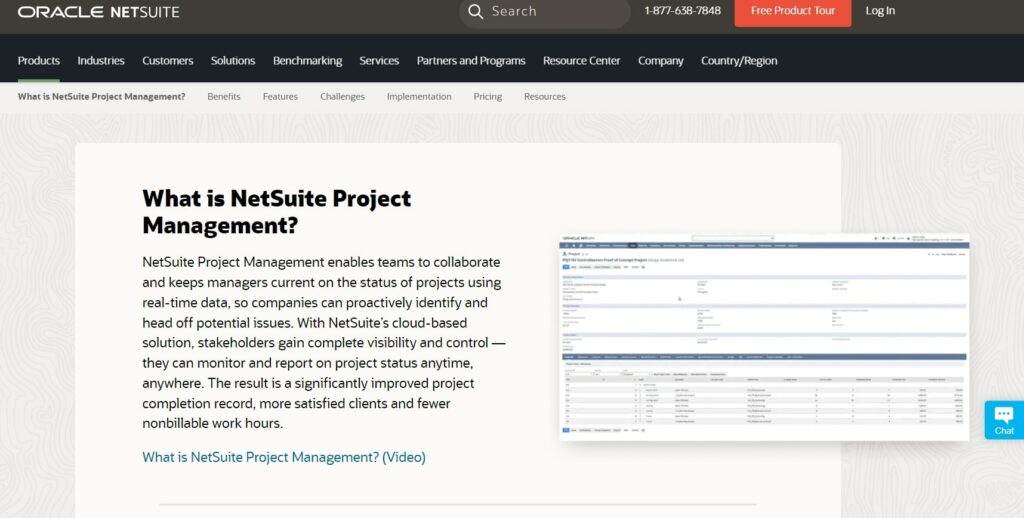 Oracle NetSuite Project Management Software