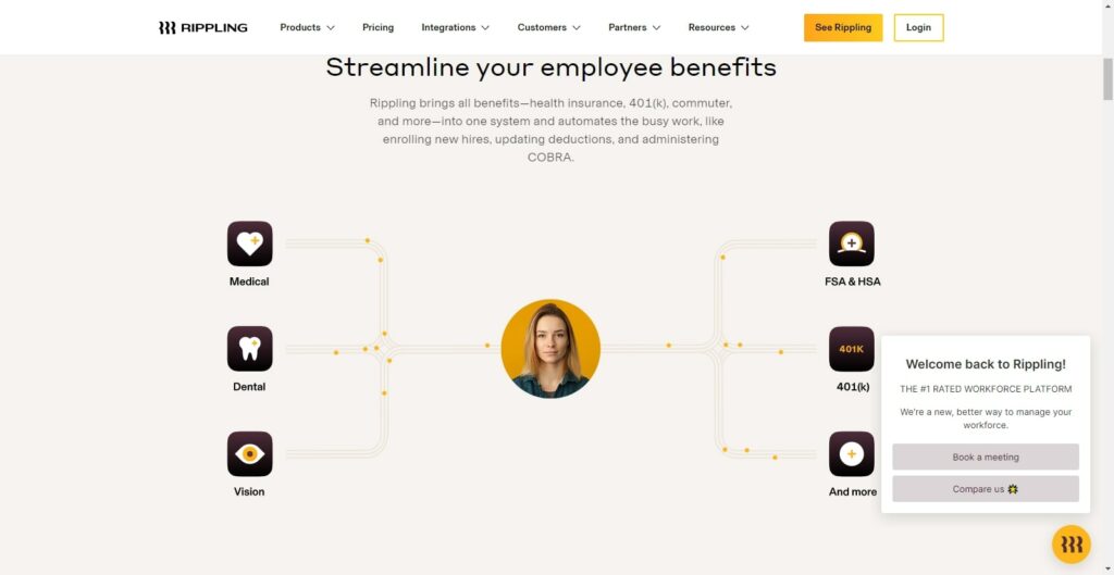 Rippling PEO Service Advanced Benefits Management