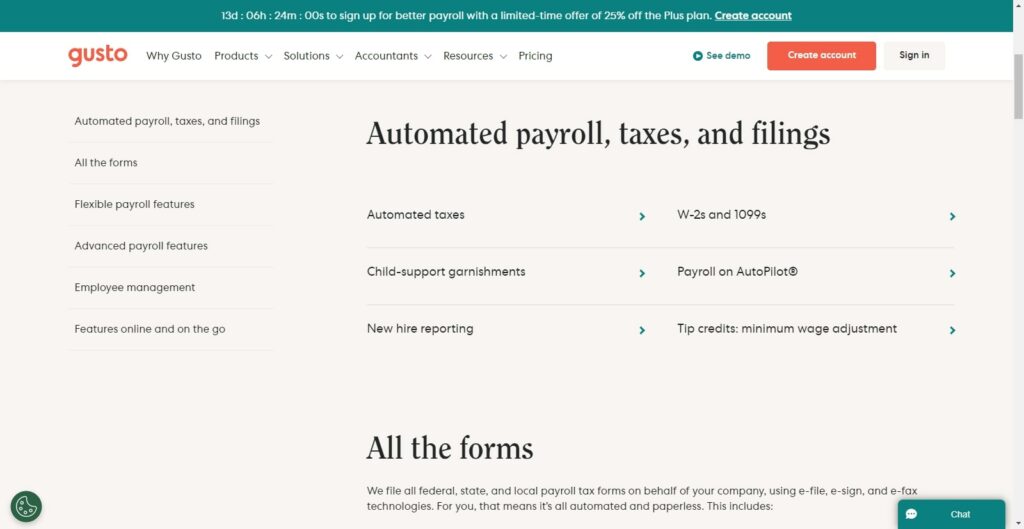 Gusto HR software tax management