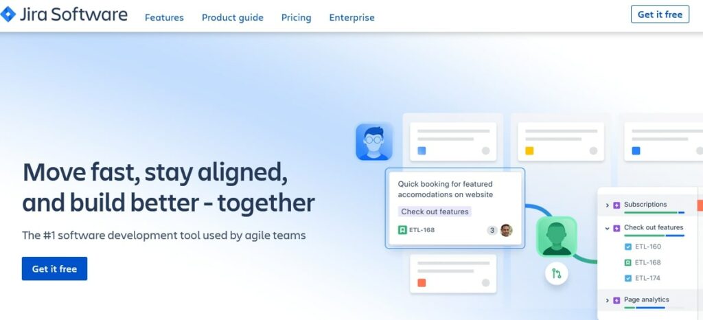 Jira Software project management tool homepage