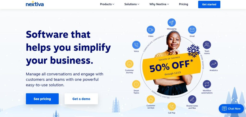 Nextiva VoIP business phone service homepage