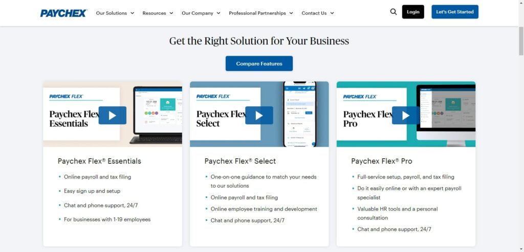 Paychex PEO service payroll processing