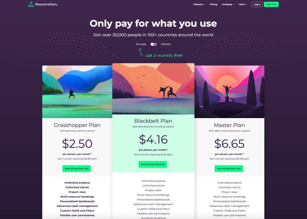 ResourceGuru project management software pricing