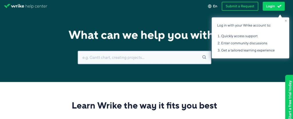 Wrike project management tool help center