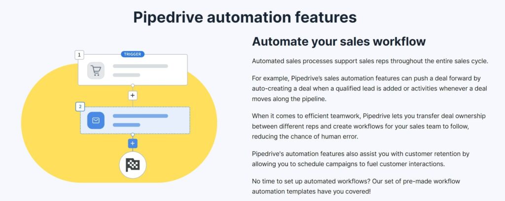 Pipedrive automation feature