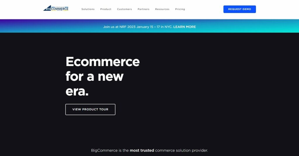 BigCommerce homepage