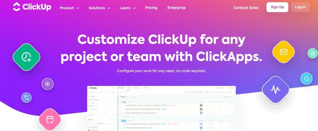 ClickUp project management integrations